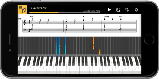 Scoring performances Chordana Play for Piano - Support - CASIO